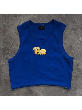 Beautiful Hype and vice Pitt blue crop top tank top